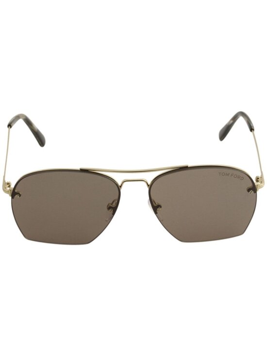 NEW TOM FORD SUNGLASSES WHELAN TF505 28E WOMEN AVIATOR GOLD/GRAY EYEWEAR FT0505